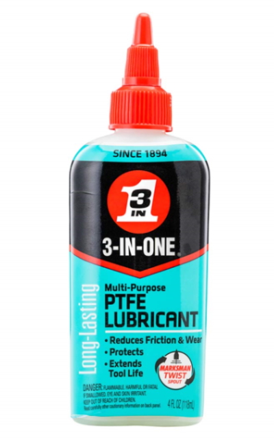 3-IN-ONE - Multi-Purpose PTFE Lubricant - Lubricant Reviews - Top 5 3D printer oils