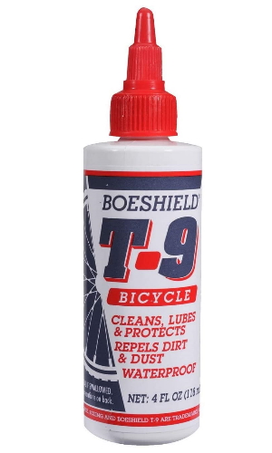 Boeshield T-9 Cibycle Chain Waterproof lubricant and rust protection - top 10 best bike lubes - lubricants review